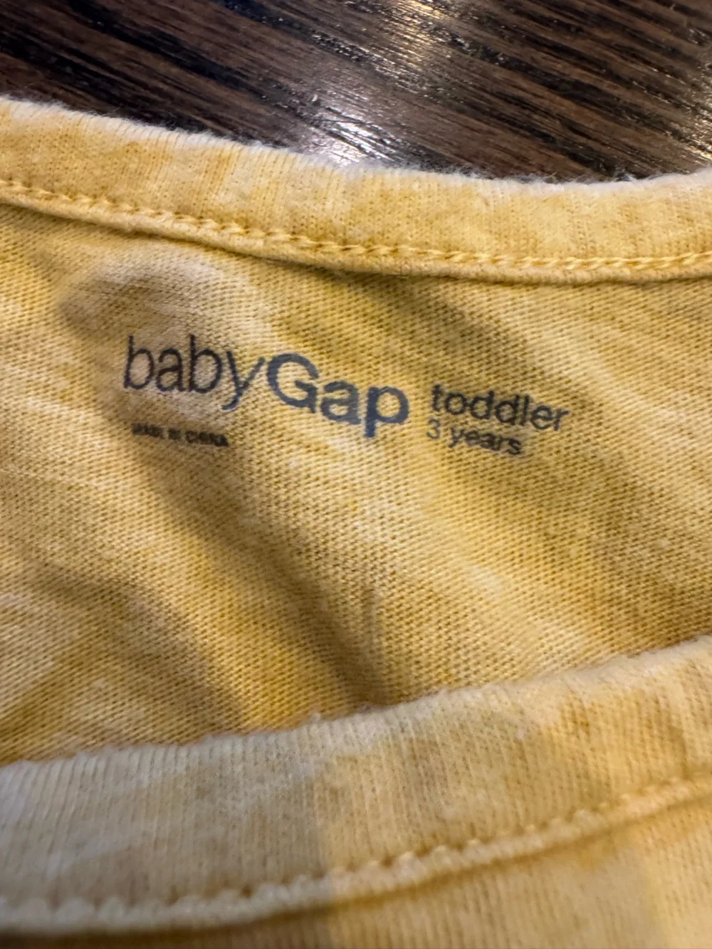 GAP Yellow 'Smile' Graphic Tee with Multicolor Print